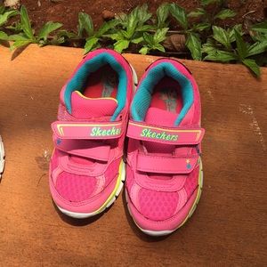 Skechers | Bright Pink with Velcro Straps